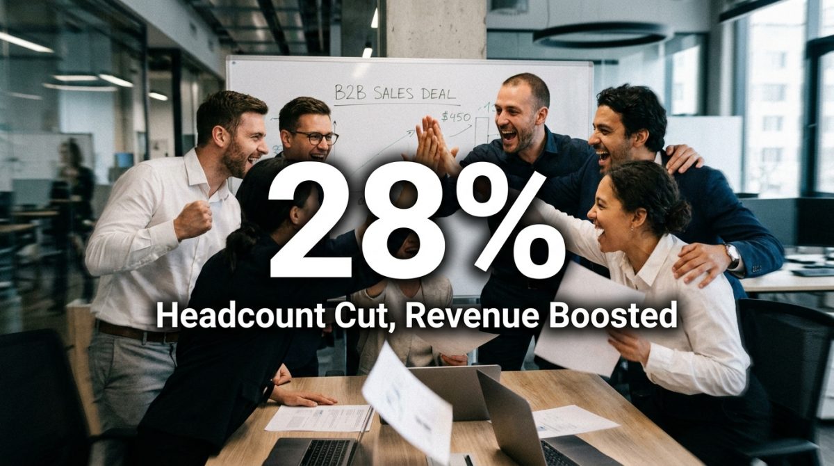 How AI Automation Cut B2B Sales Teams by 28% and Delivered 77% More Revenue